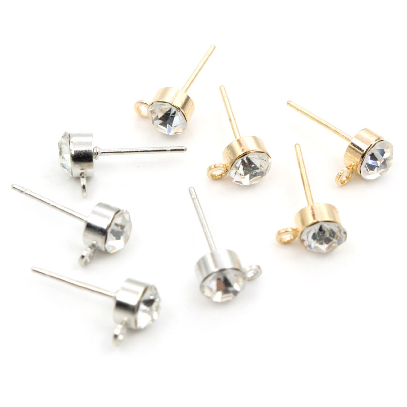 50pcs Stud Earrings Pins with  - Jewelry Making Basics ulasan dan harga